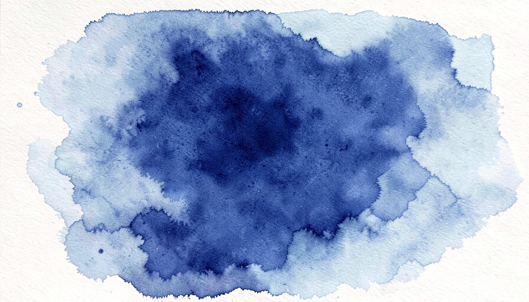 Soft watercolour painting in deep navy and pale sky-blue tones, with gentle steel-blue washes suggesting movement and vitality